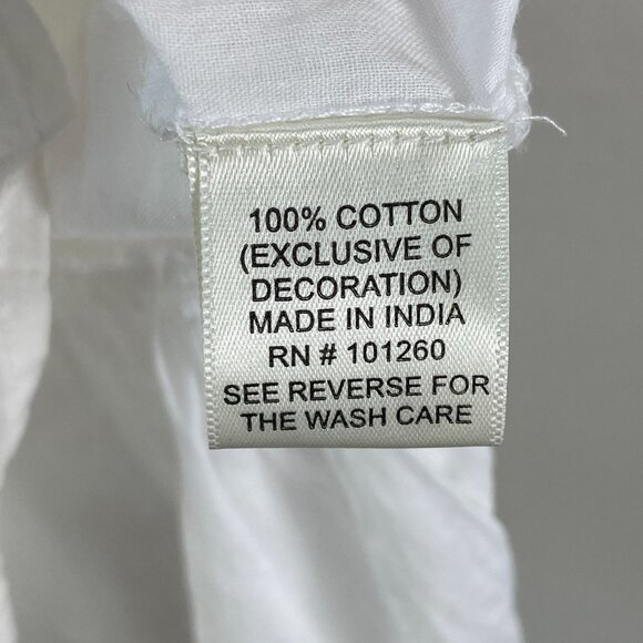 True Destinations Womens Medium White Beach Boho Tunic Dress Seashell Tassels - Picture 4 of 11